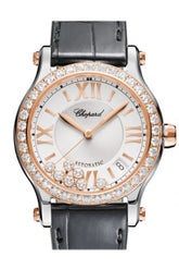 Chopard Happy Sport 36Mm Diamonds Bezel 7 Floating Inside Dial Watch 278559-6003 Silver / None